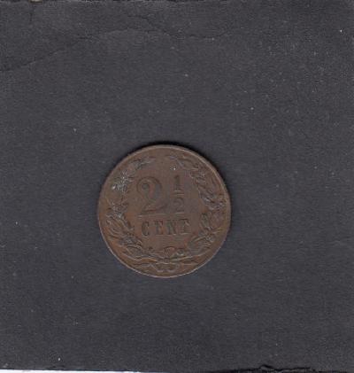 Beschrijving: 2 1/2 Cent WILHELMINA